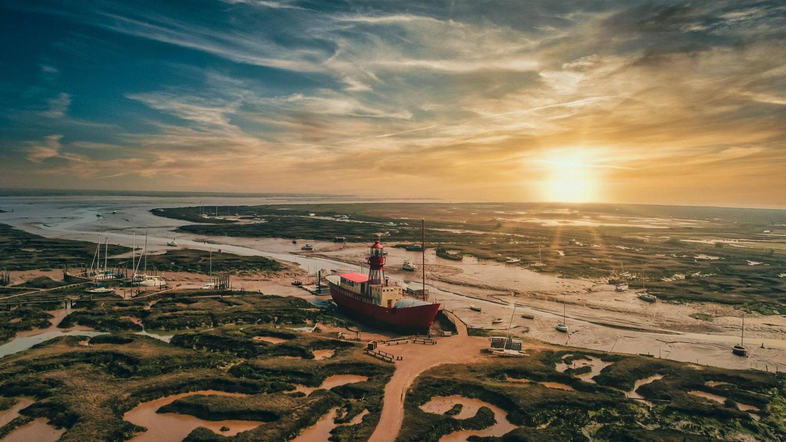 Tollesbury Wick Marshes and Light Ship, Essex