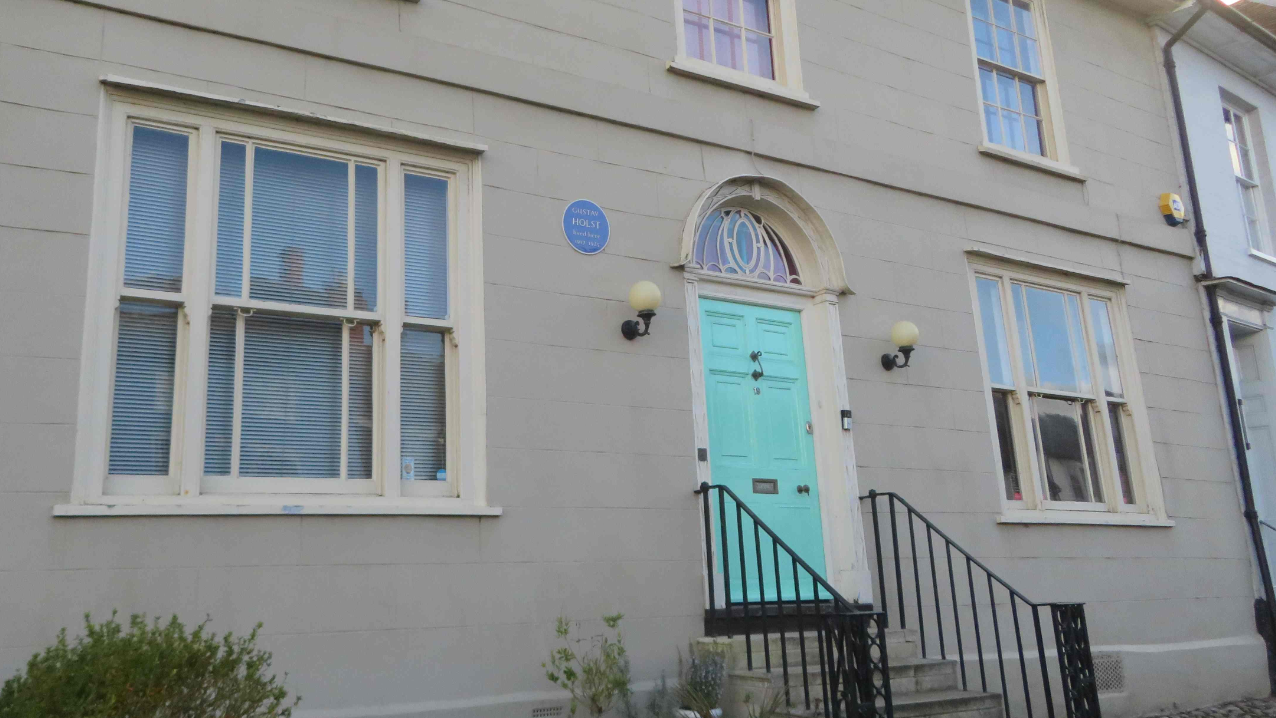 The Steps in Thaxted with Blue Plaque 